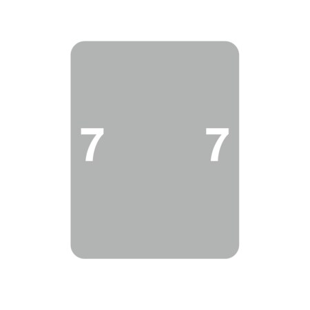 Nevs Smead - Filing Labels - Number 7 1-15/16" x 1-1/2" Gray XN-S 7